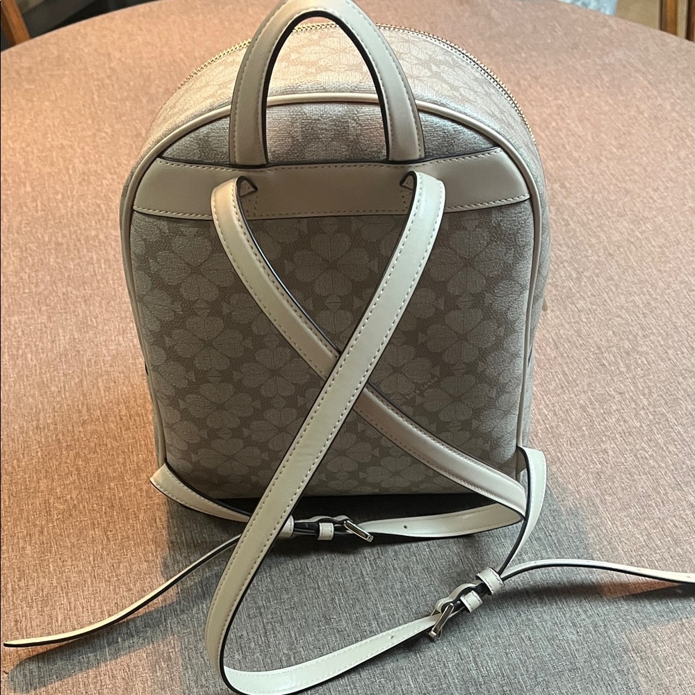 Kate Spade Cream Patterned Backpack - Picture 3 of 8